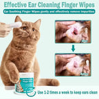 Disposable Ear Cleaning Finger Wipes — Ear Mite Control for Pets