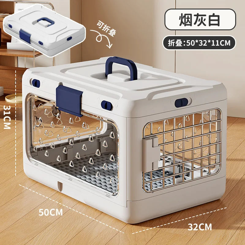 Foldable Airline Cat Carrier Box for Check-In & Car Travel
