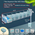 Wall-Mounted Waterfall Aquarium Filter Box (Silent, Built-In, Back Filter)