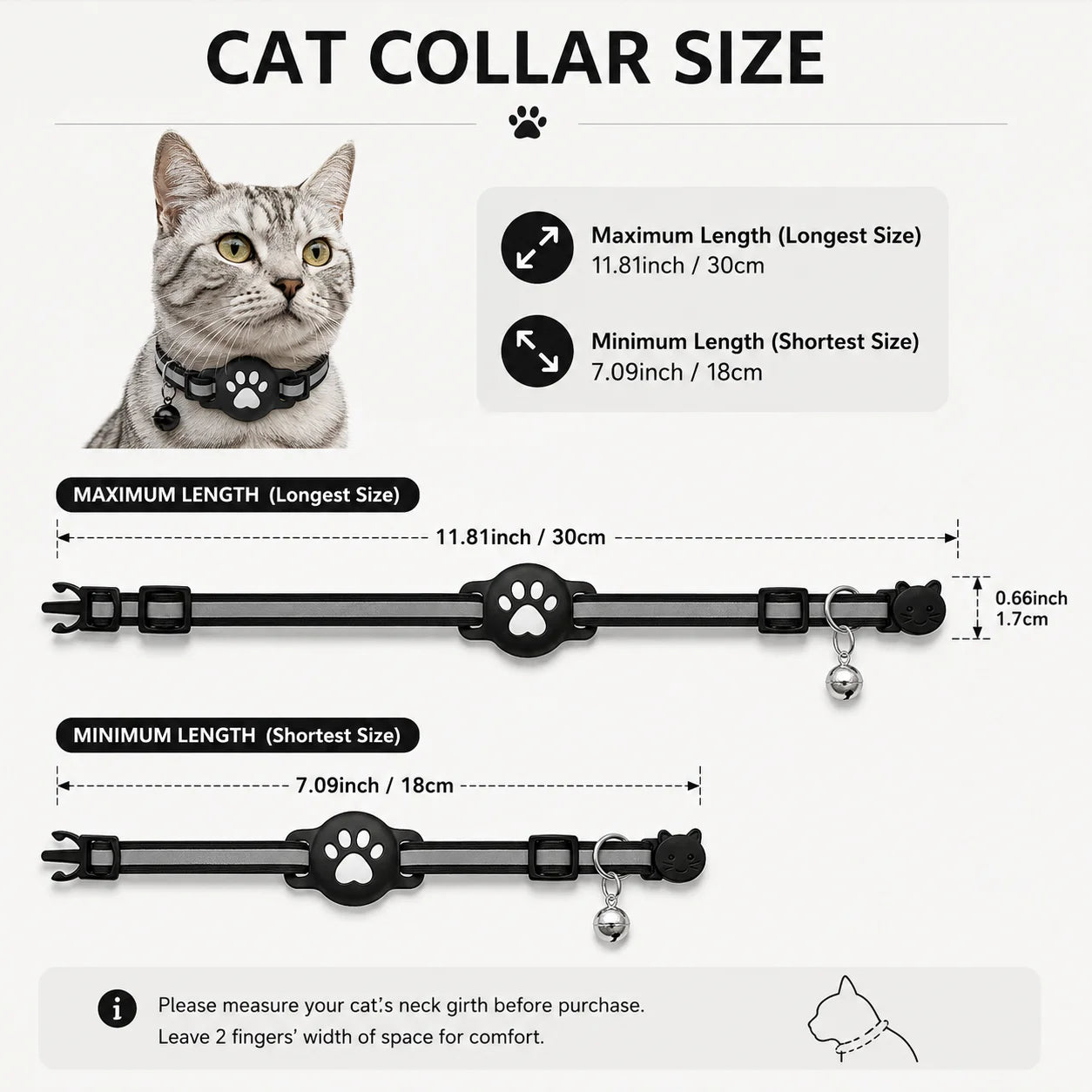 No Monthly Fee Find My GPS Cat & Dog Collar Tracker - Waterproof