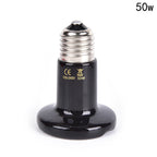 Black Ceramic Heat Emitter — No-Light Infrared Bulb for Snake & Chameleon Tanks