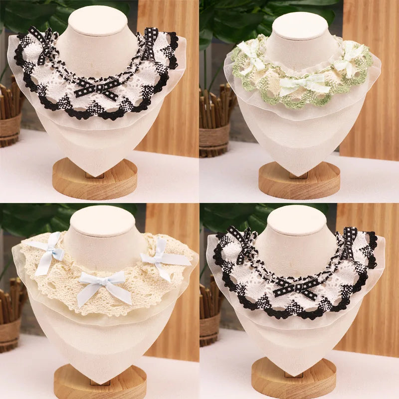 Lace Bow Pet Scarf
