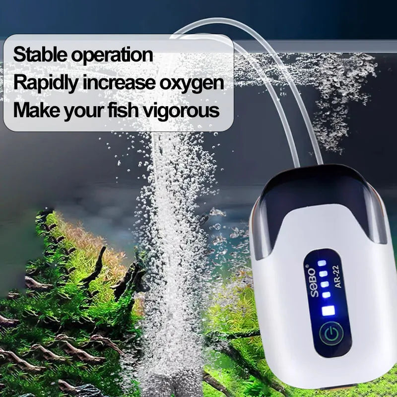 USB Rechargeable Portable Aquarium Aerator Pump (Outdoor Fishing)