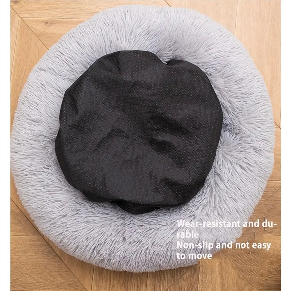Round Plush Dog Bed