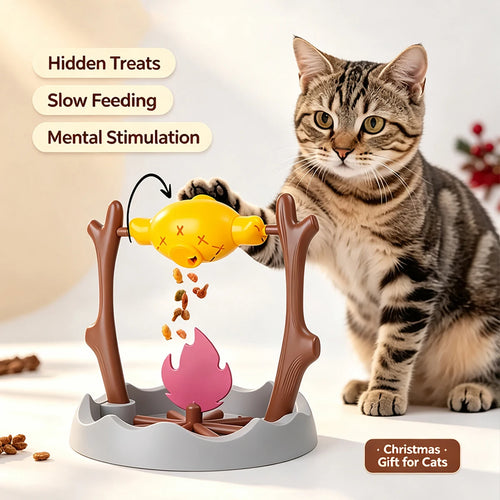 Campfire BBQ Cat Puzzle Toy (Rolling Treat Dispenser)