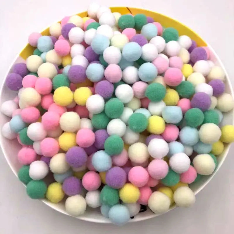 Plush Cat Puff Ball Toys — Soft Stretch Chew & Play Balls, Bulk Packs