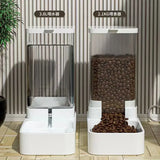 Transparent Gravity Pet Feeder & Water Bowl Set (High Capacity, Cats & Dogs)