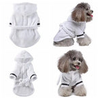 Quick-Dry Dog Bathrobe — Soft Absorbent Puppy Robe for Small to Large Dogs