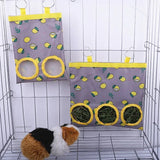 Hanging Hay Bag with Hooks — Multi-Hole Feeder for Rabbits & Guinea Pigs