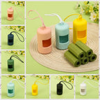 Dog Poop Bag Holder with Hanging Rope (Candy Color, Durable Plastic)