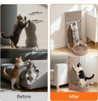 L-Shape Cat Scratcher with Bed & Toy Balls (26.8in)