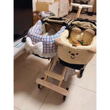 Twin Cabin Double Layer Pet Stroller for Small Medium Dogs Cats Lightweight Foldable Double Pet Cart Outdoor Walking