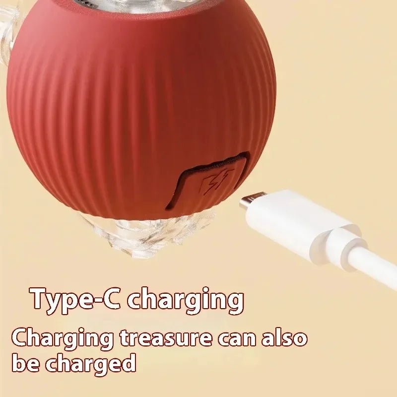 Smart Electric Rolling Ball Cat Toy with Fake Mouse Tail — USB Rechargeable Auto-Chase Trainer