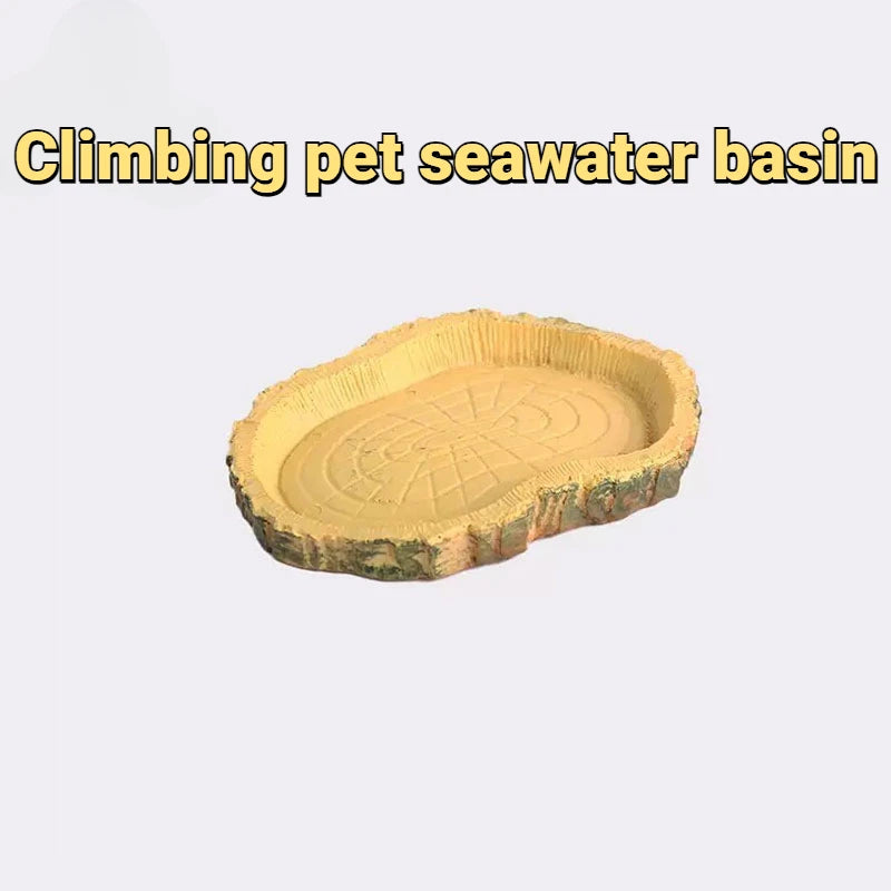 Resin Feeding Tray for Reptiles & Turtles — Odor-Free Food Bowl