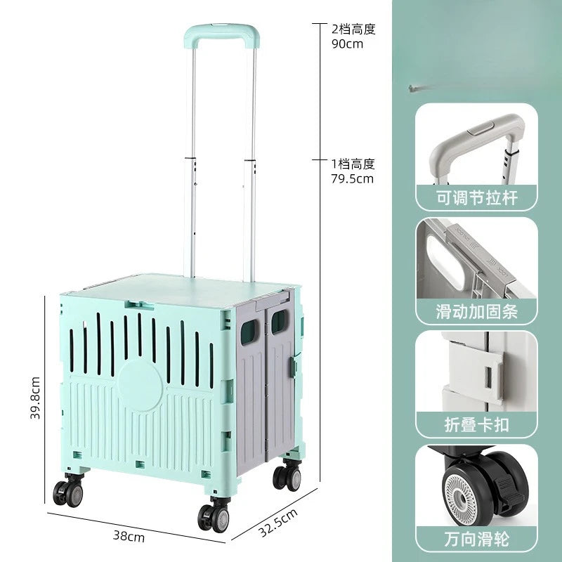 Lightweight Foldable Hand-Push Pet Scooter Cart for Small & Medium Dogs & Cats — Teddy, Corgi & More