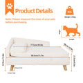 Waterproof Raised Pet Sofa Lounger with Plush Cushion