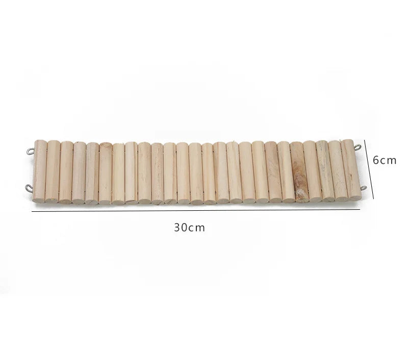 Wooden Hamster Cage Fence & Platform — Modular Climbing Accessories