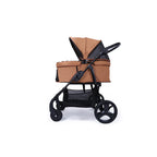 3-in-1 Foldable Pet Stroller with Cage Carrier & Travel Seat — Pushchair for Dogs & Cats