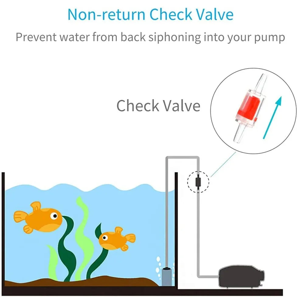 Aquarium Air Pump One-Way Check Valves (10pcs, Non-Return, Anti-Siphon)
