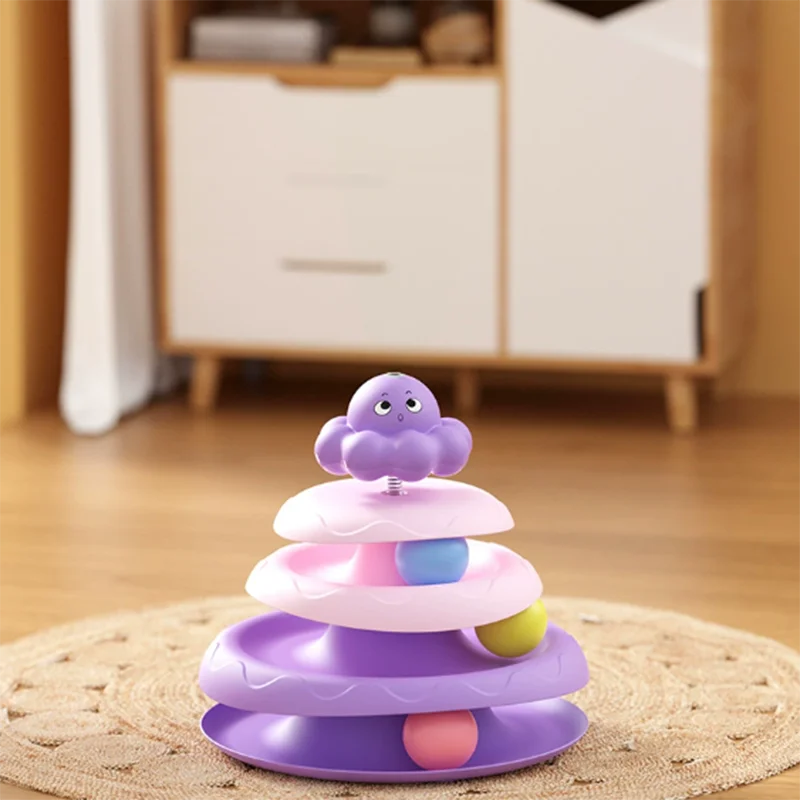 3-Layer Spinning Turntable Cat Toy