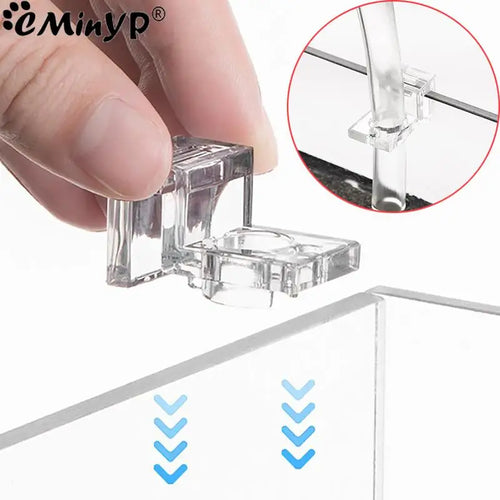 Acrylic Fish Tank Glass Clips (4pcs, 5.5–15mm, Aquarium Lid Support)