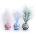 Star Ball & Feather Foam Cat Toy — Interactive Throwing & Teaser Toy for Cats