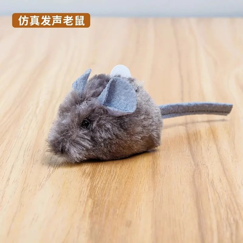 Flapping Wing Simulation Bird Cat Toy — Chirping Interactive Sparrow