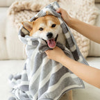 Coral Fleece Pet Bathrobe — Super Absorbent Wrap for Medium & Large Dogs
