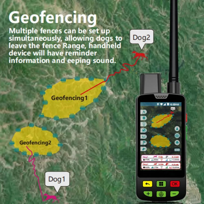 Smart Hunting Dog Collar with Shot Detection Radar & Blood Trail Mode