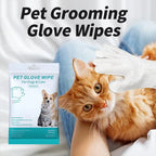 Rinse-Free Pet Bathing Gloves — Extra-Thick Cleaning Wipes, 6-Pack