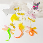 Hanging Simulation Bird & Insect Cat Toy — Self-Play Teaser Wand Toy for Kittens