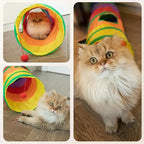 Foldable Crinkle Cat Tunnel — S, T & Y-Shape Multi-Path Play Tube