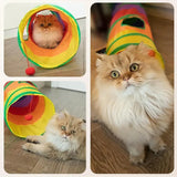 Foldable Crinkle Cat Tunnel — S, T & Y-Shape Multi-Path Play Tube