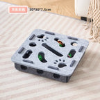 Felt Puzzle Box Cat Toy with Rolling Ball — Indoor Hunt & Dig