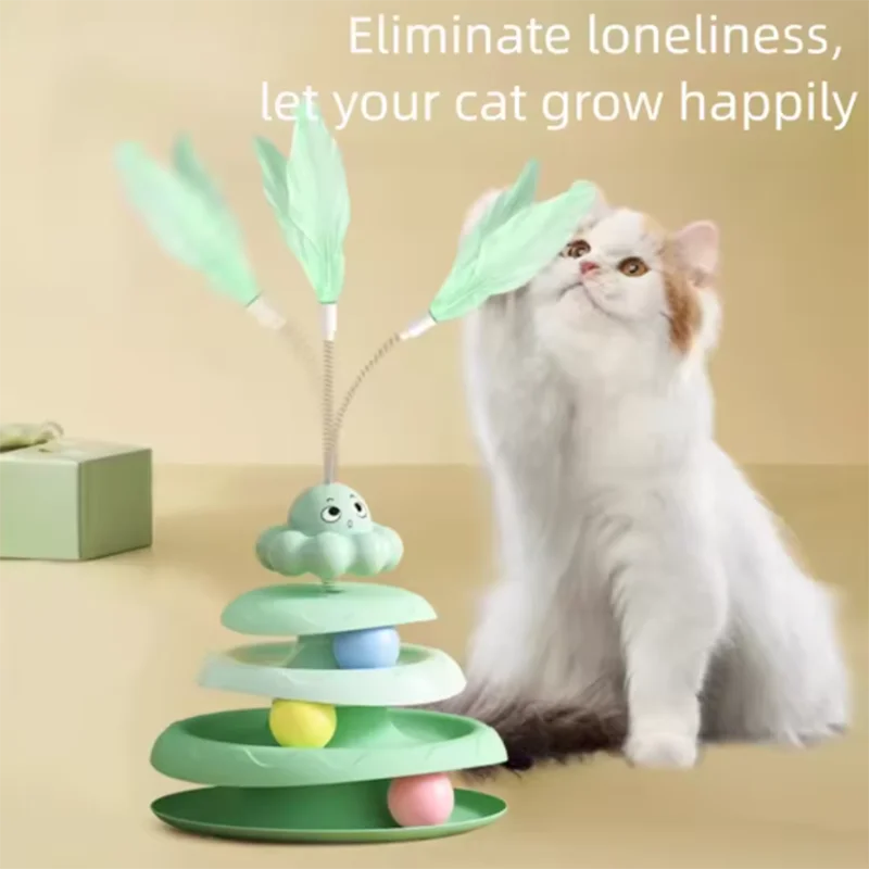 3-Layer Spinning Turntable Cat Toy