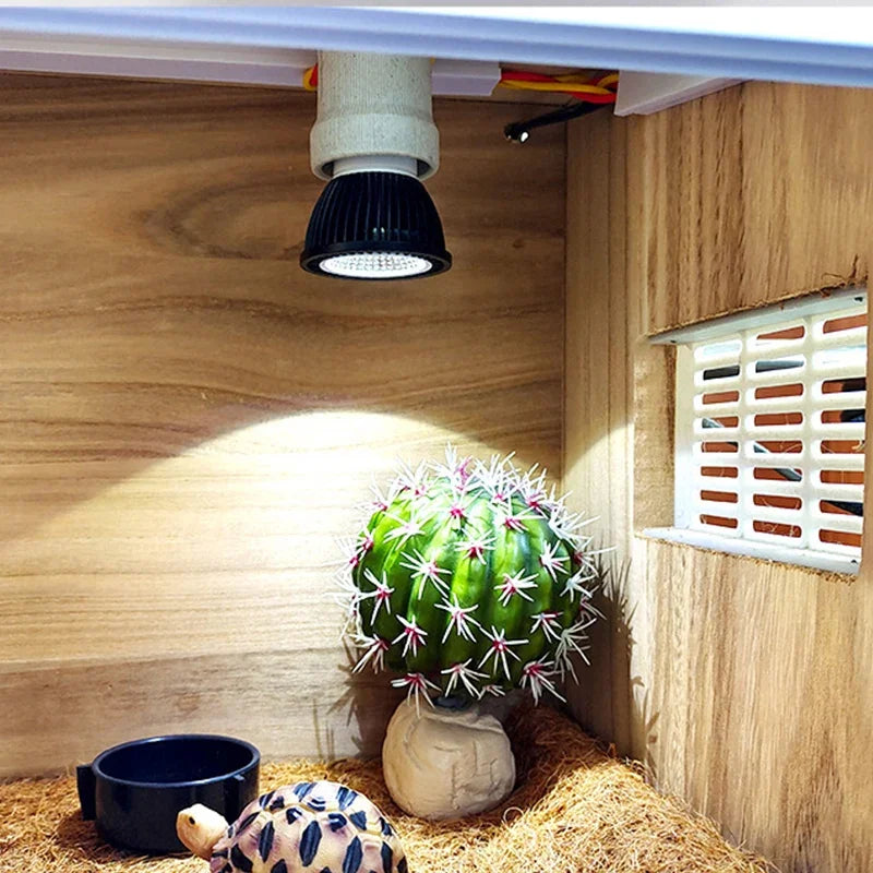 UVA/UVB LED Basking Lamp — Eye-Safe Soft Light for Reptiles