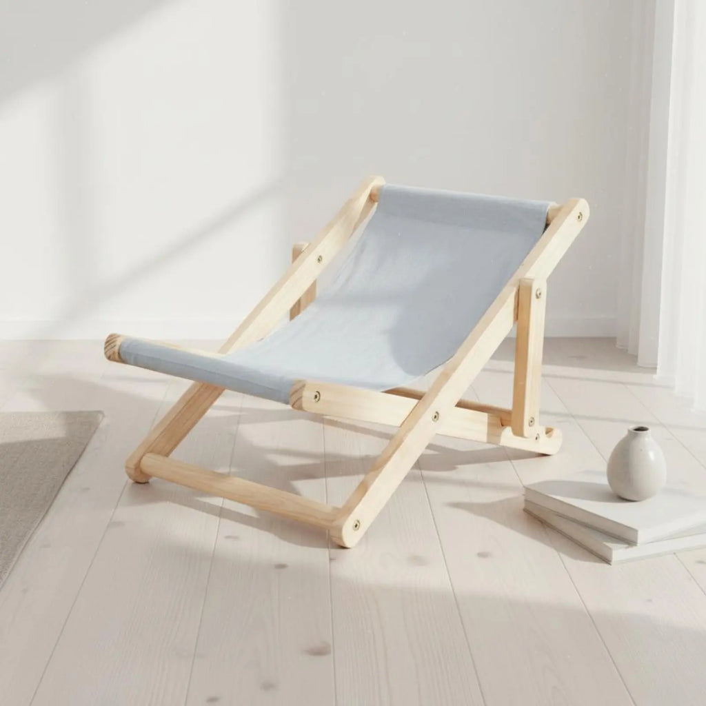 Wooden Cat Recliner Chair with Adjustable Swing Bed