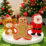 Christmas Santa Plush Squeaky Dog Toy (Chew Rope Toy)