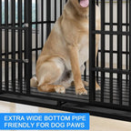 XL Dog Crate with Rooftop & Lockable Wheels (54in)