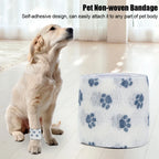 Breathable Self-Adhesive Dog Paw Wrap (Non-Woven, Elastic, Printed)