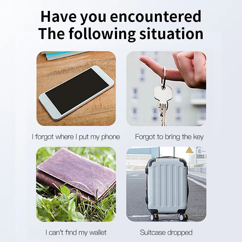 TNCE Round Bluetooth Smart Finder - Mini GPS Anti-Loss Tracker for Pets, Kids, Bags & Wallets