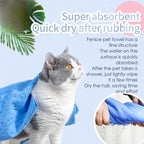 Imitation Deerskin Pet Drying Towel — Large Absorbent Quick-Dry Towel