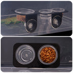 Suction-Cup Double Feeding Bowl — Space-Saving Dish for Geckos & Chameleons