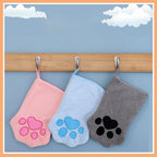 Coral Fleece Pet Towel Glove — Quick-Drying Absorbent Cleaning Cloth