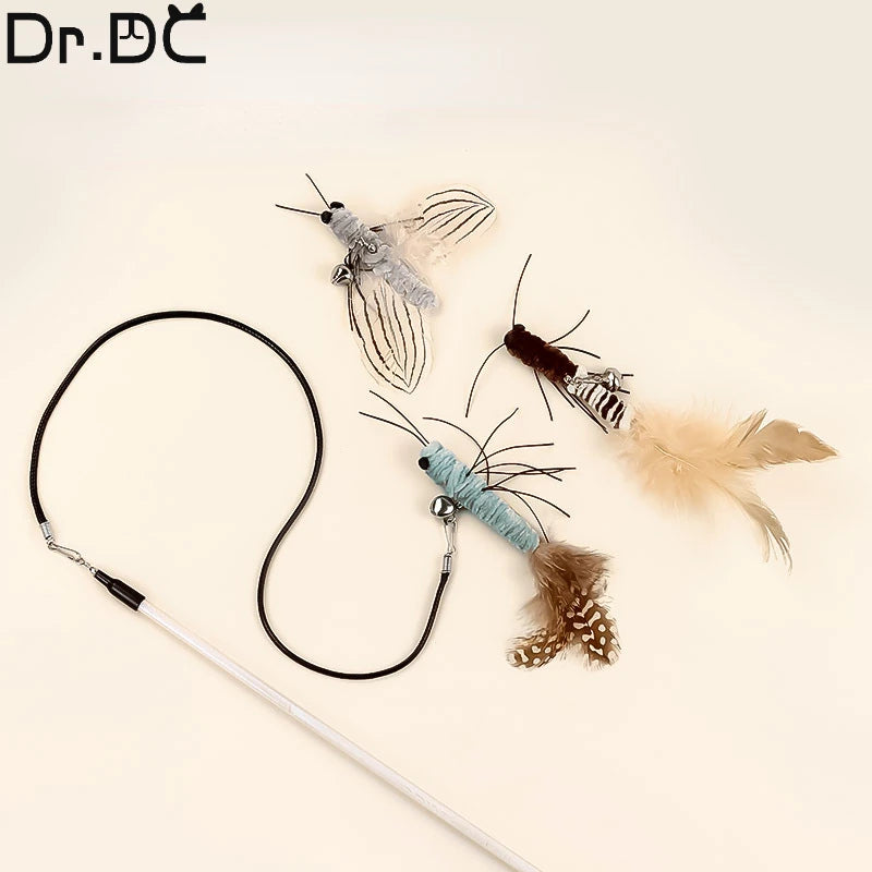 Interactive Feather Wand Cat Teaser Toy