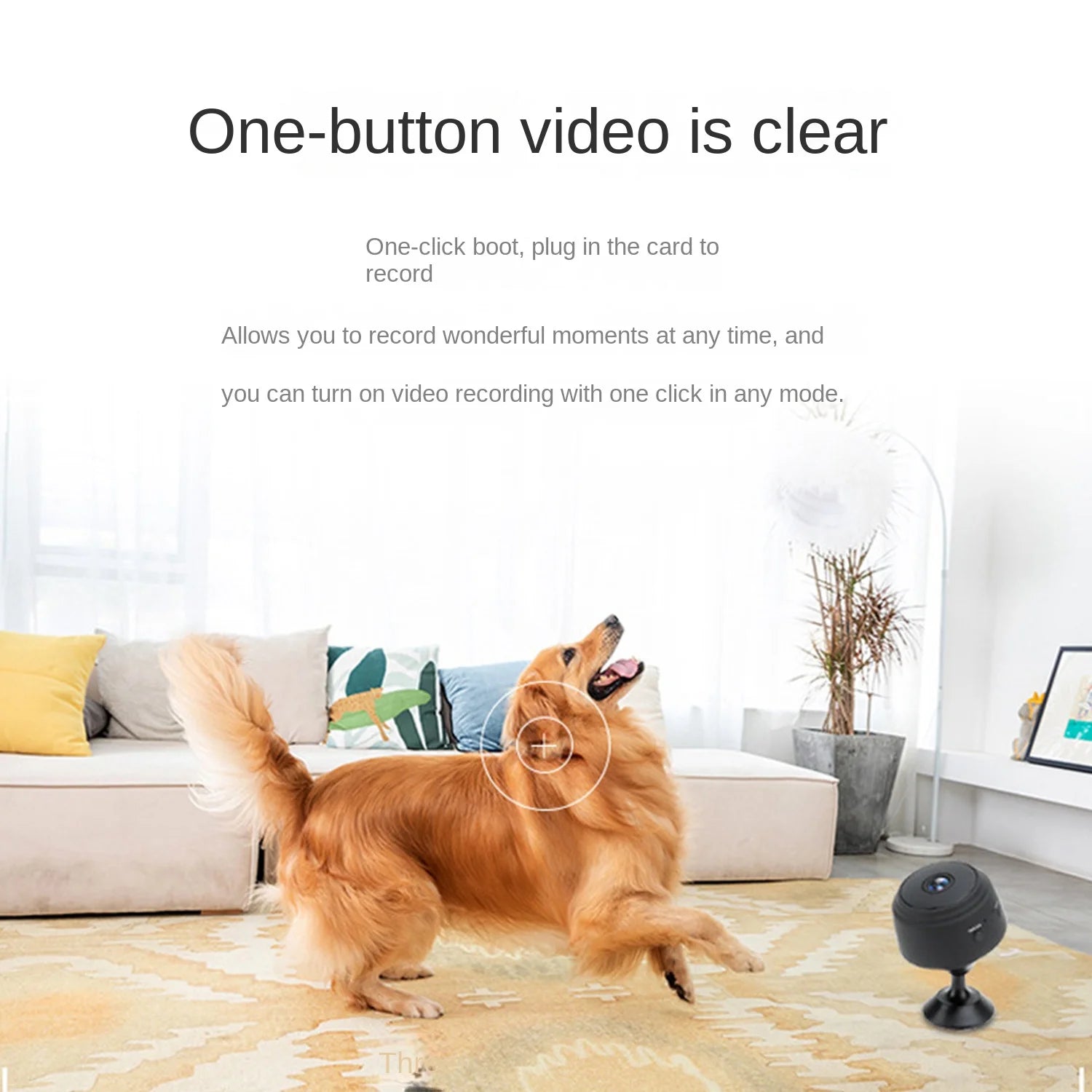 A9 HD WiFi Pet Surveillance Camera with Night Vision & Remote Home Monitoring