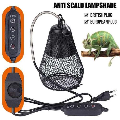 All-in-One Reptile Heat Lamp Shade — Anti-Scald Ceramic Infrared Heater