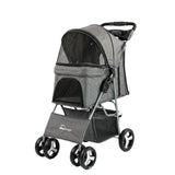 Lightweight One Click Foldable Pet Stroller for Small Medium Dogs Cats Universal Outdoor Walking Travel Carrier Push Cart