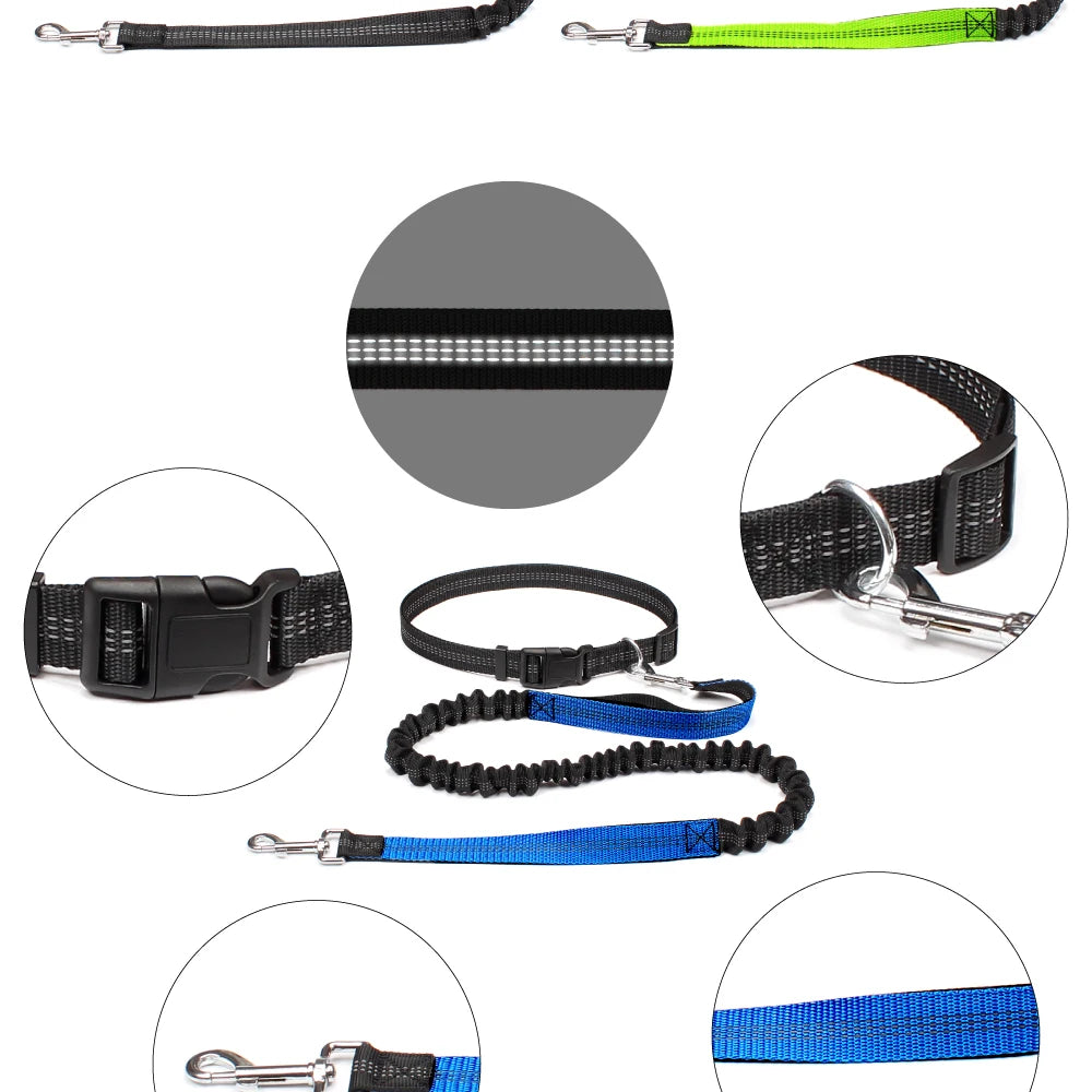 Hands-Free Running Dog Leash with Waist Belt