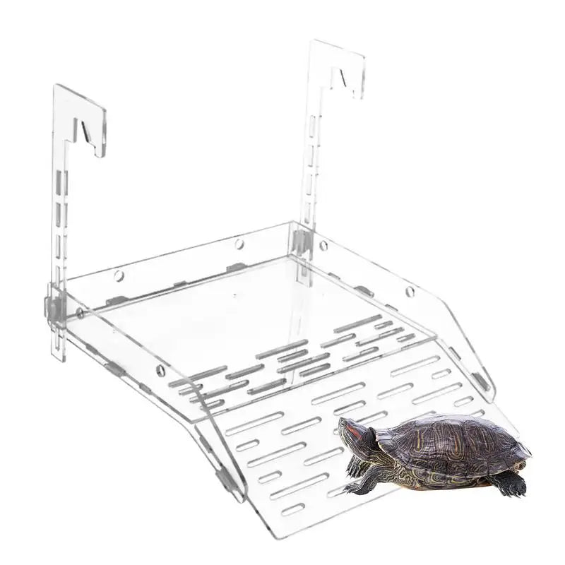 Acrylic Turtle Basking Ramp — Suction Cup or Hook-Mount Dock